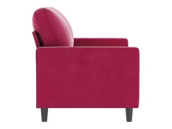 Sofá de 2 lugares veludo 120 cm vermelho tinto