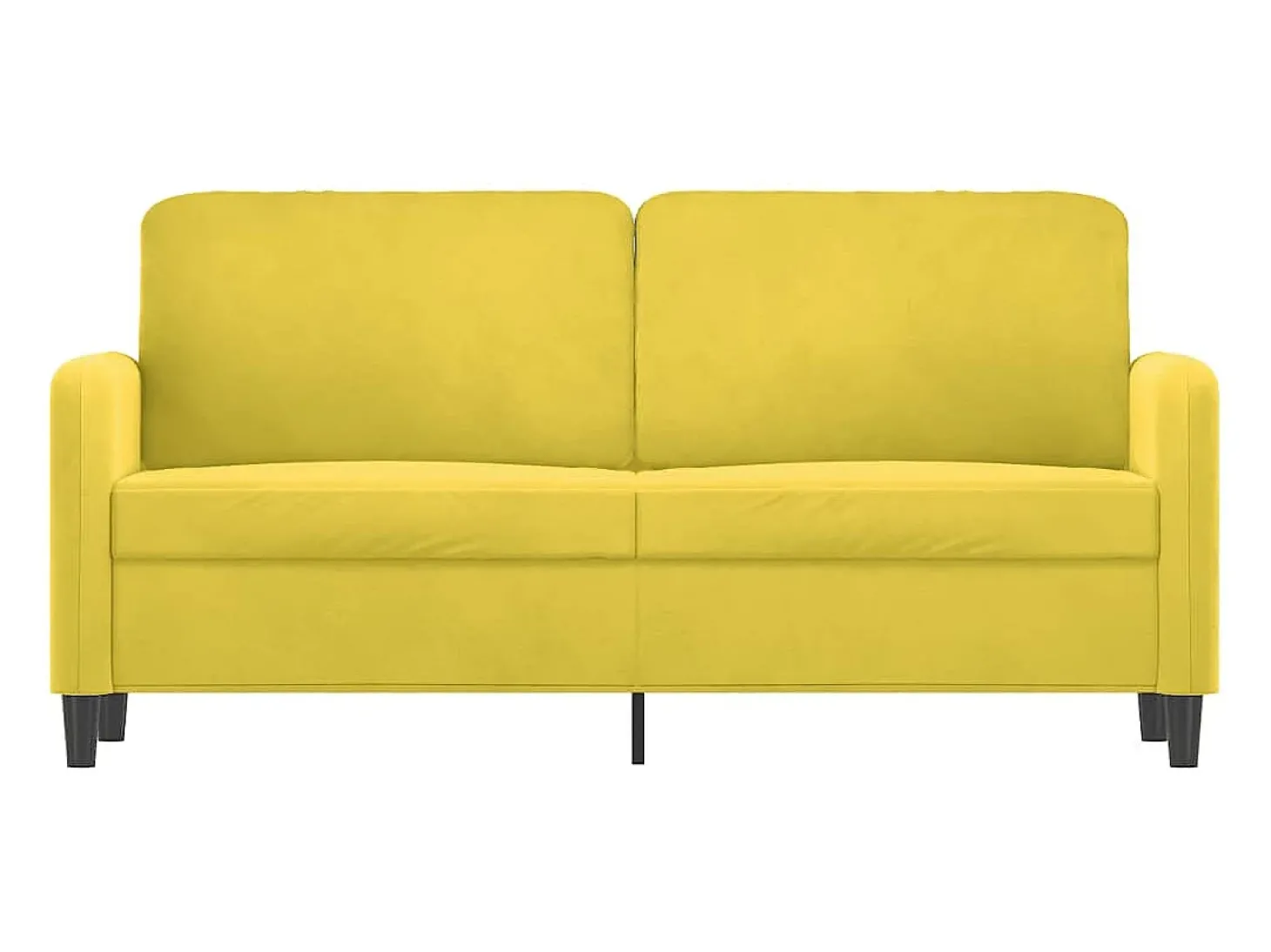 Sofá de 2 lugares veludo 140 cm amarelo PT726221