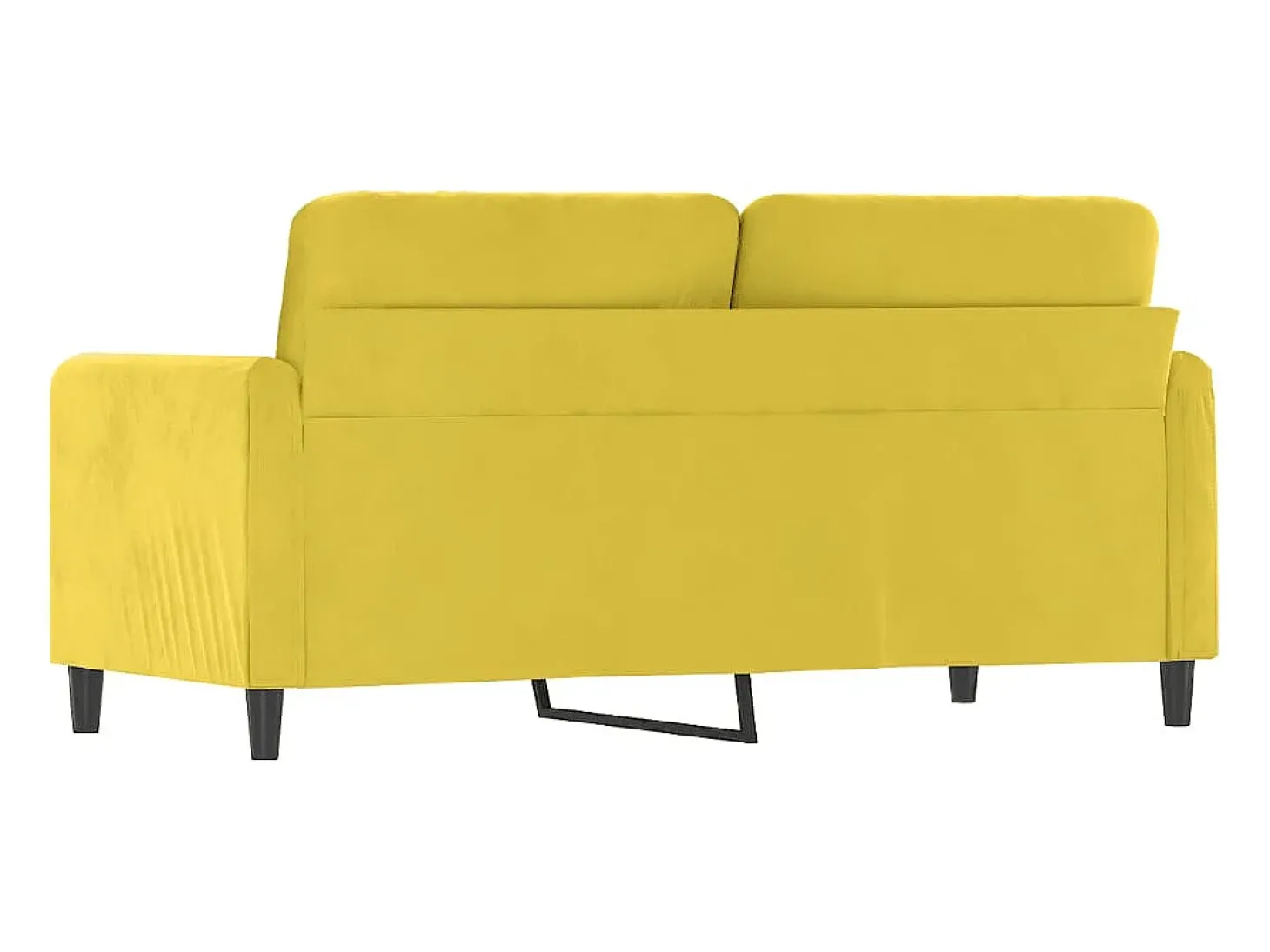Sofá de 2 lugares veludo 140 cm amarelo PT726221