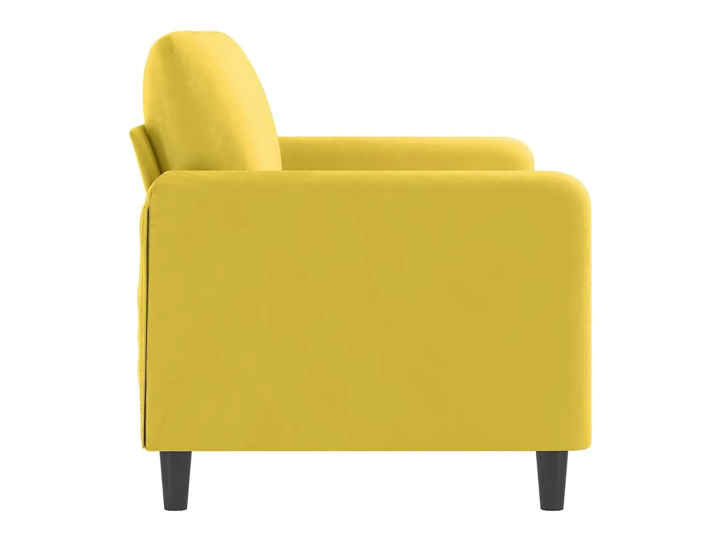Sofá de 2 lugares veludo 140 cm amarelo PT726221