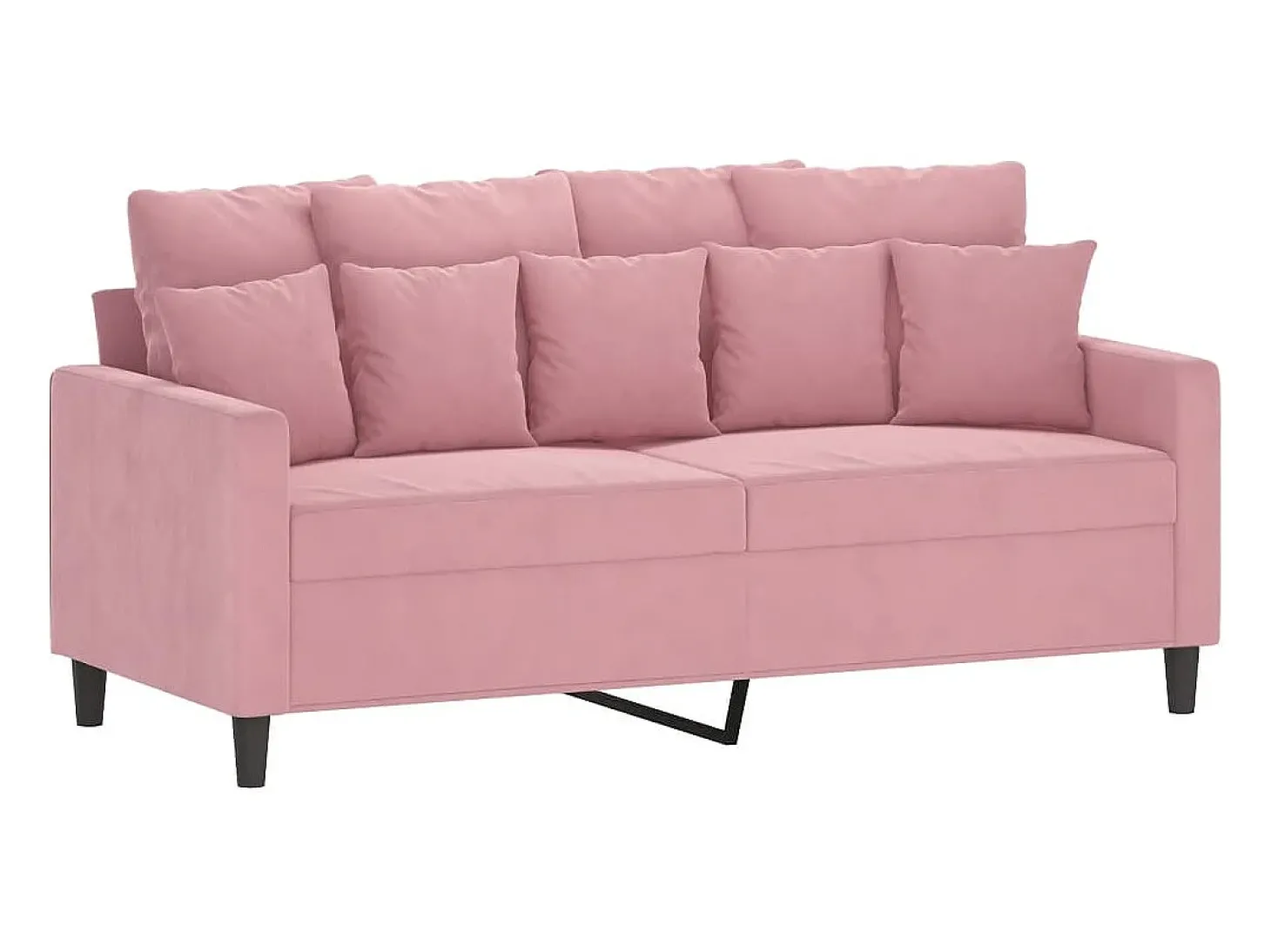Sofá de 2 lugares veludo 140 cm rosa