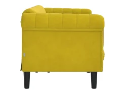 Sofá de 3 lugares veludo amarelo PT397199