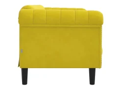 Sofá de 2 lugares veludo amarelo PT385771