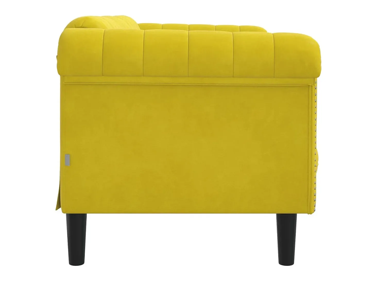Sofá de 2 lugares veludo amarelo PT385771