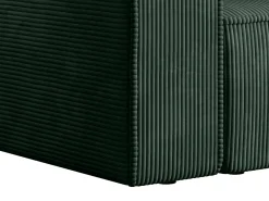Sofá de 3 lugares veludo canelado verde design AMELIA