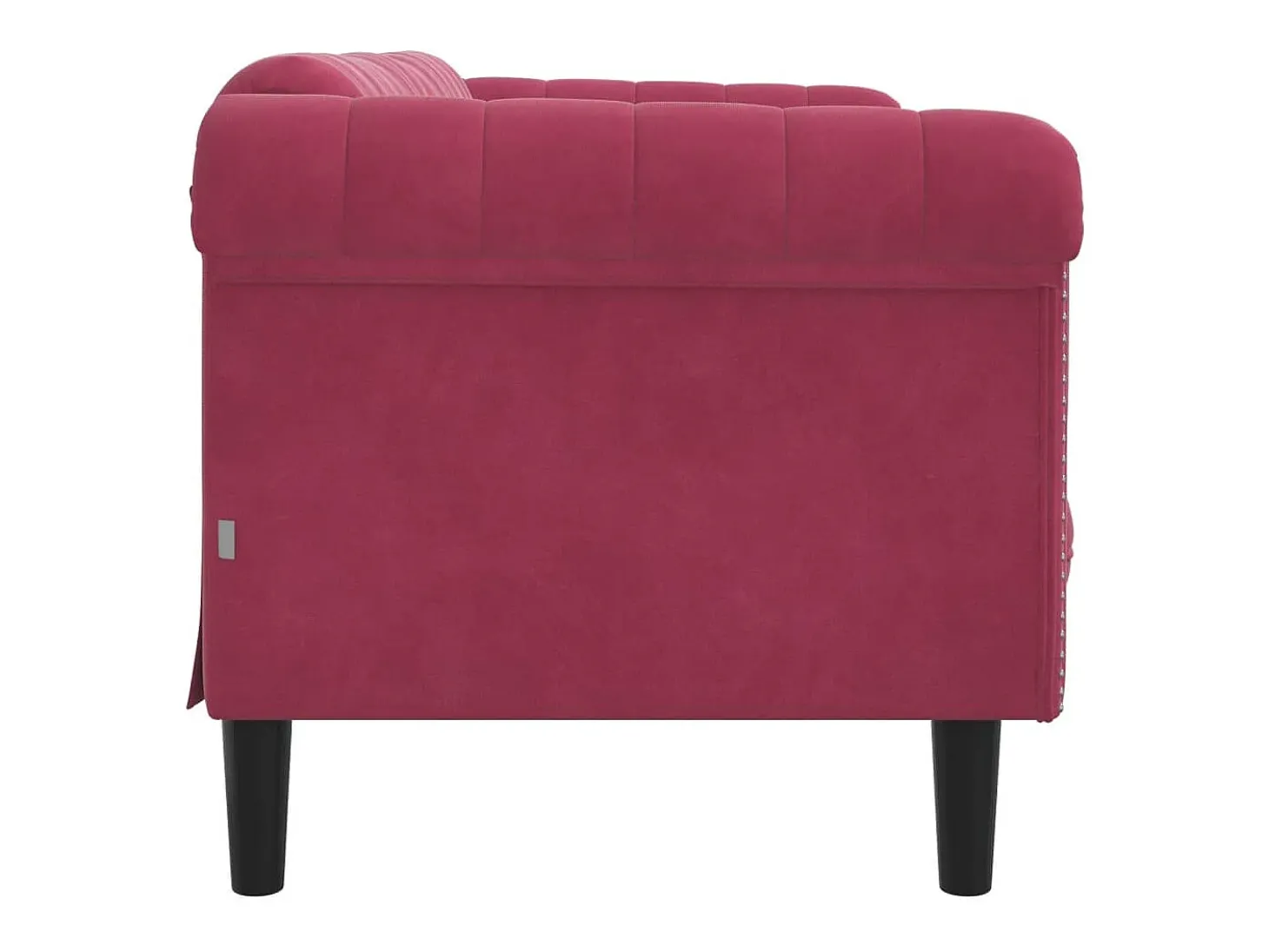 Sofá de 2 lugares veludo vermelho tinto PT466644