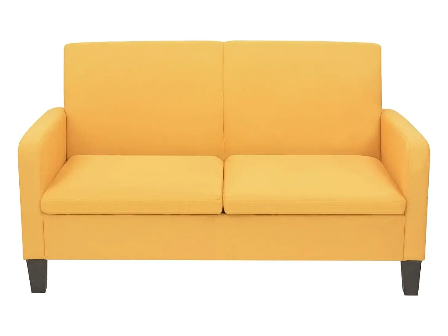 Sofá de 2 lugares 135x65x76 cm amarelo