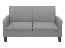 Sofá de 2 lugares 135x65x76 cm cinzento claro PT789899