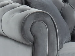 Sofá de canto chesterfield veludo Estilo Charme -TOLEDO