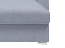 Sofá de canto convertível abertura rápida tecido cinzento ripas largas 160 cm - 18 cm - CALITO