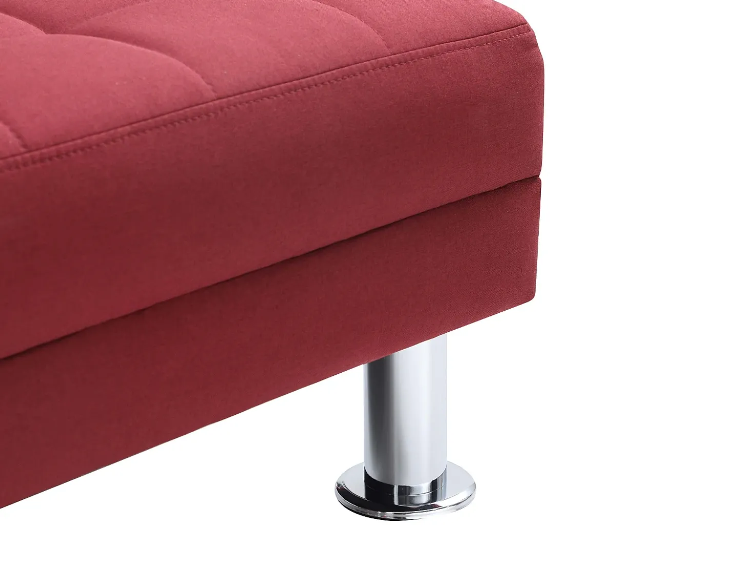 Sofá de canto convertível em cama e reversível em tecido Vermelho WILLIS II