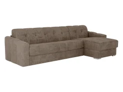 Sofá de canto convertível et reversível abertura rápida em tecido taupe - 140 cm - 22 cm DARIELO