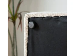 Sofá de canto de 3 lugares em veludo bege com chaise longue direita - Confortável e moderno