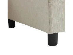 Sofá de canto de 3-4 lugares, mobiliário estofado em forma de L, tecido de linho, 220x83x81cm, bege