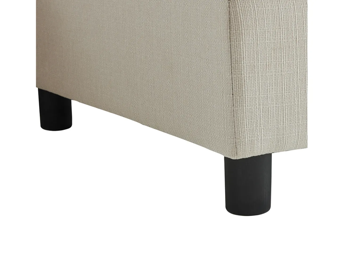 Sofá de canto de 3-4 lugares, mobiliário estofado em forma de L, tecido de linho, 220x83x81cm, bege