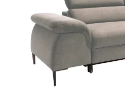 Sofá de canto direito convertível veludo taupe design SEPINA de Pascal Morabito