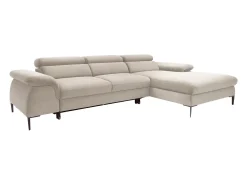 Sofá de canto direito convertível veludo bege design SEPINA de Pascal Morabito