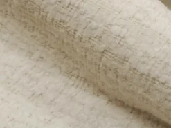 Sofá de canto direito em tecido chenille bege COLYSIA