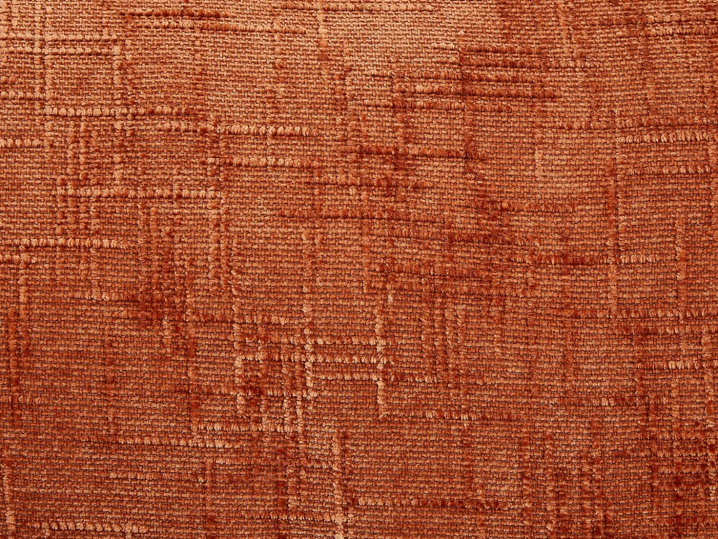 Sofá de canto direito em tecido texturizado terracota BENOLA