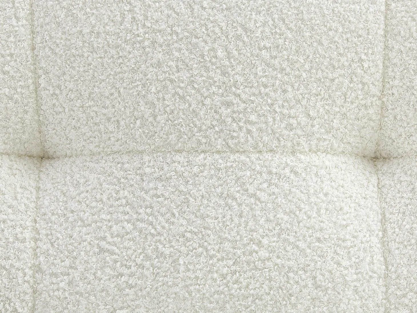 Sofá de canto direito em tecido bouclé branco SOPELANA