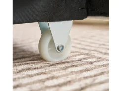 Sofá de canto em forma de U com 3 lugares e espaço para arrumação - Sofá-cama em tecido chenille - Bege