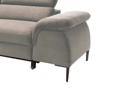 Sofá de canto esquerdo convertível veludo taupe design SEPINA de Pascal Morabito