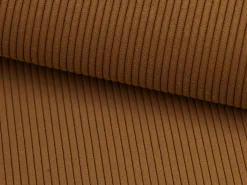 Sofá de canto esquerdo convertível em veludo canelado terracota TEODORA