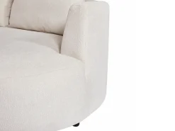 Sofá de canto esquerdo em veludo texturizado cor bege LOUSADO