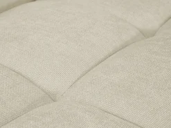 Sofá de canto grande tecido bege efeito acolchoado estilo design BERENIA