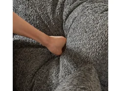 Sofá de Canto Modular Reversível 6 Lugares, com 6 Almofadas e Almofadas Cervicais, Tecido Chenille, Sala de Estar DIY, Cinza