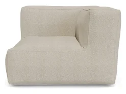 Sofá de canto para jardim em tecido bouclé - Bege - NOUMARA de MYLIA