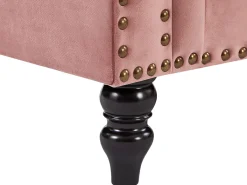 Sofá de canto reversível em veludo acolchoado cor-de-rosa velho TURNER