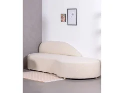 Sofá de design em tecido bouclé - Mozart - Branco