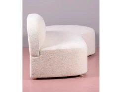 Sofá de design em tecido bouclé - Mozart - Branco