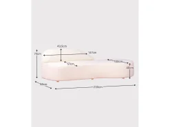 Sofá de design em tecido bouclé - Mozart - Branco