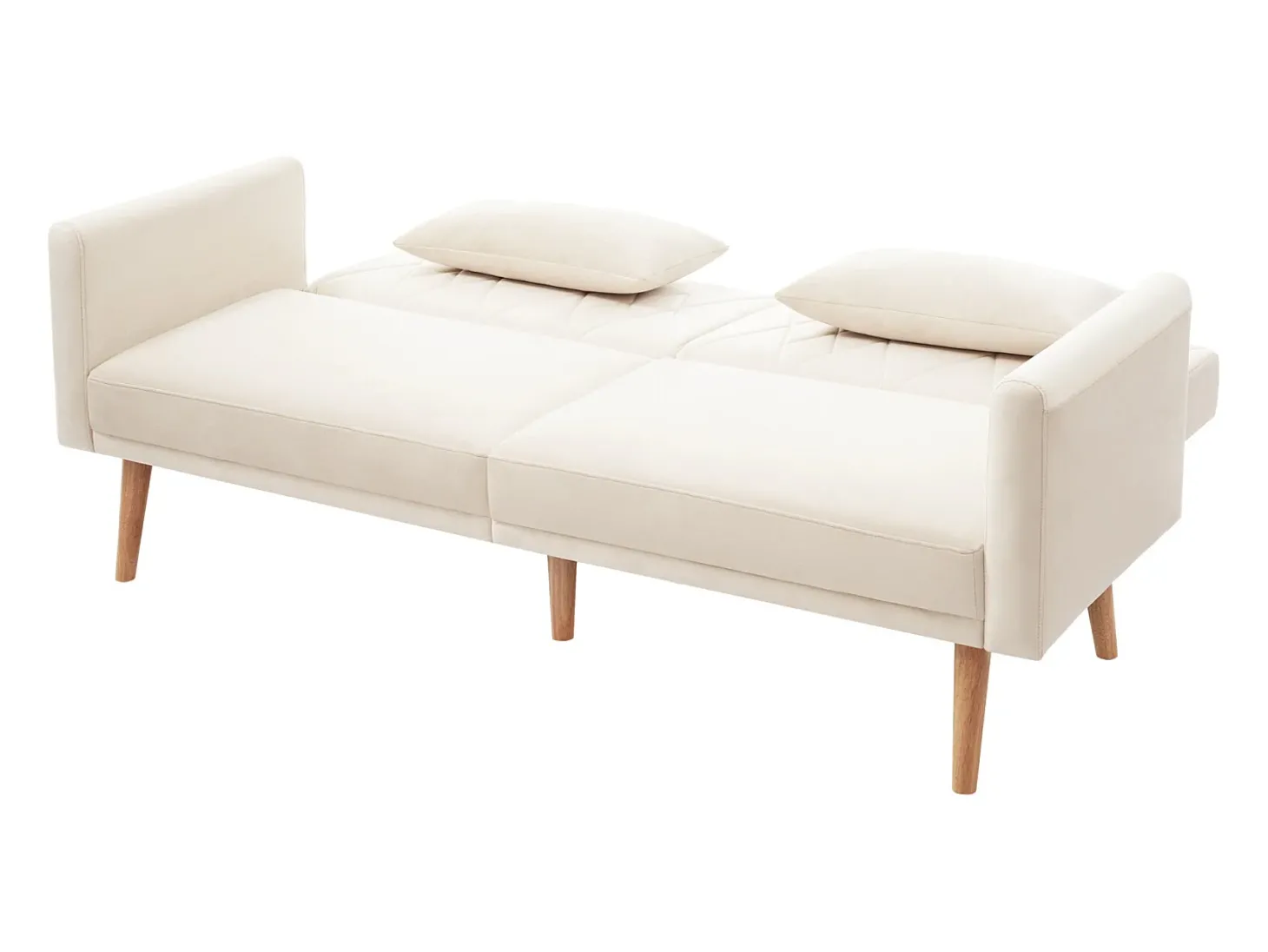 Sofá de dois lugares com função de cama | Sofá-cama dobrável de veludo para espaços pequenos | Cama de hóspedes compacta para sala de estar, quarto e home theater