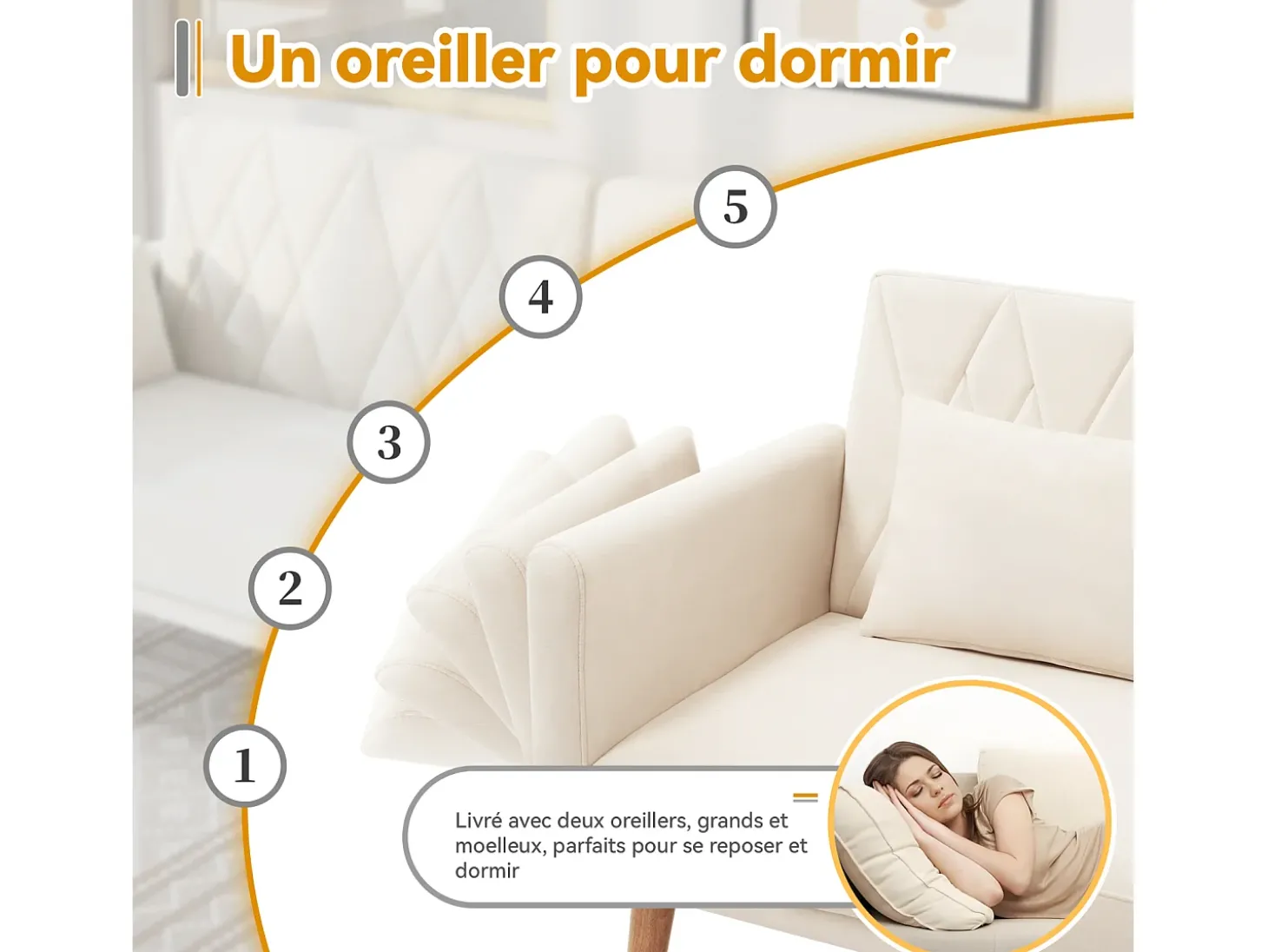 Sofá de dois lugares com função de cama | Sofá-cama dobrável de veludo para espaços pequenos | Cama de hóspedes compacta para sala de estar, quarto e home theater