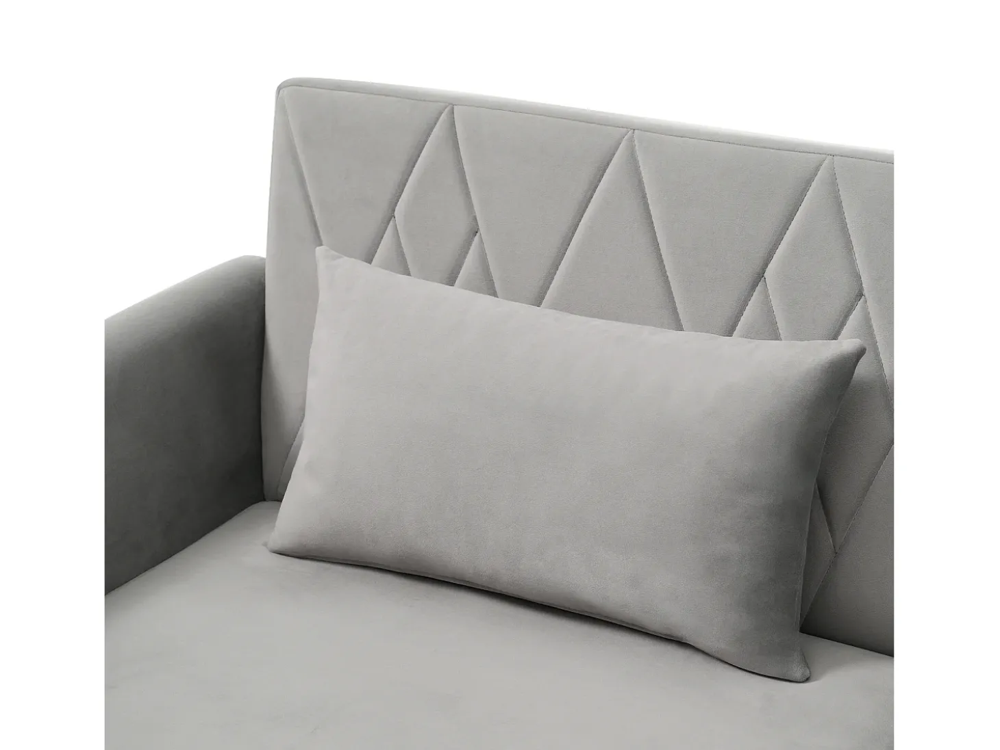 Sofá de dois lugares 180x75x82 cm - Encosto ajustável - Veludo - Cinza