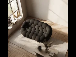 Sofá de sala Cocoon Duplo 2 lugares - chocolate preto