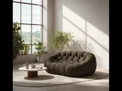 Sofá de sala Cocoon Duplo 2 lugares - chocolate preto