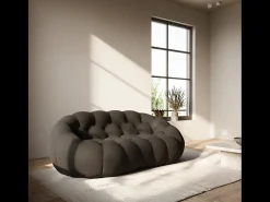 Sofá de sala Cocoon Duplo 2 lugares - chocolate preto