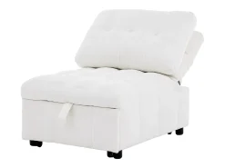 Sofá de um lugar - 68x95x76 cm - encosto ajustável - profundidade do assento ajustável - branco