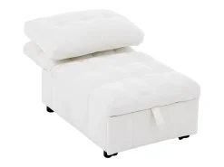 Sofá de um lugar - 68x95x76 cm - encosto ajustável - profundidade do assento ajustável - branco