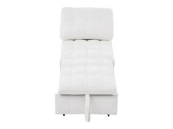 Sofá de um lugar - 68x95x76 cm - encosto ajustável - profundidade do assento ajustável - branco