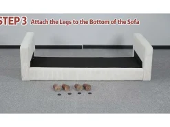 Sofá de veludo cotelê de 2 lugares, Sofá estofado moderno reto grande com assentos extra profundos 56cm - 2 almofadas - 178x76x89cm - Verde