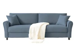 Sofá Direito 4 Lugares Azul Claro Lucerne - Design Contemporâneo e Conforto Excepcional