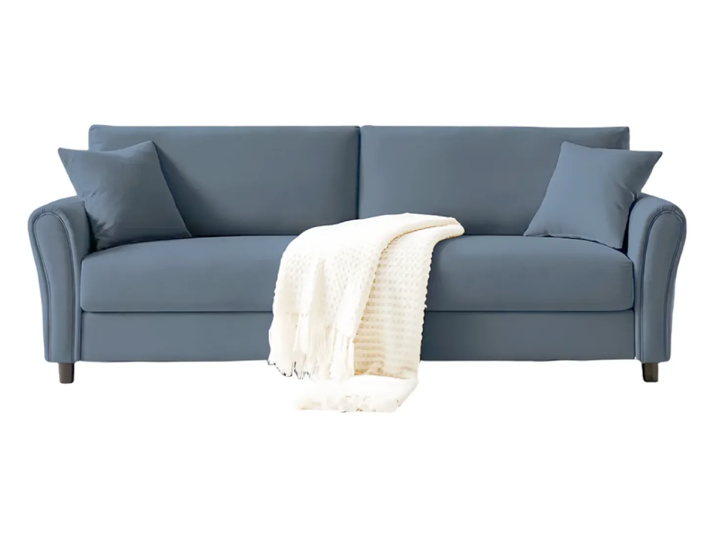 Sofá Direito 4 Lugares Azul Claro Lucerne - Design Contemporâneo e Conforto Excepcional
