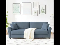 Sofá Direito 4 Lugares Azul Claro Lucerne - Design Contemporâneo e Conforto Excepcional