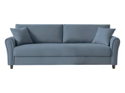 Sofá Direito 4 Lugares Azul Claro Lucerne - Design Contemporâneo e Conforto Excepcional
