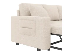 Sofá em L 219.5x142.5x83cm - com armazenamento - com função repouso - intercambiável esquerda e direita - bege